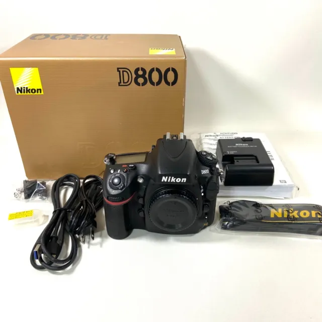Nikon D800 36.3MP FX Digital Camera Black Body From Japan [Near Mint] #970