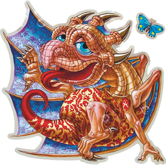 Wooden Jigsaw Puzzle for Adults by Davici - 100 pcs - A Dragon and a Butterfly