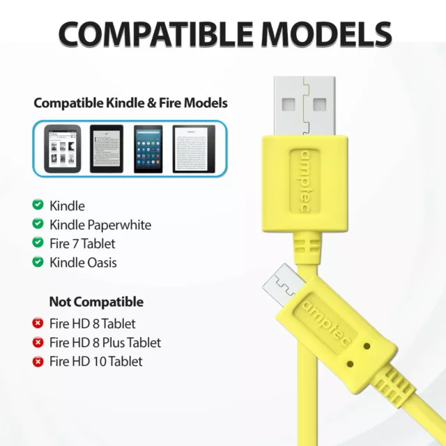AMAZON KINDLE FIRE Charging Cable USB Hacking Proof Data Blocker USB Charger