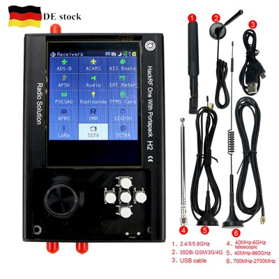 PortaPack H2 + HackRF One + Antenna SDR Software Defined Radio 1MHz-6GHz DE