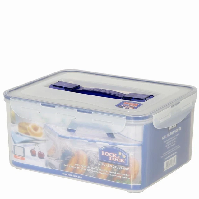Lock & Lock Frischhaltedosen – 6 Stück, Transparent, 600 Ml, Rechteckig (BPA-frei)