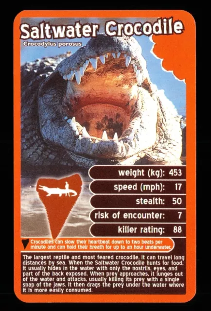 1 x info card deadliest predator Saltwater Crocodile - R114