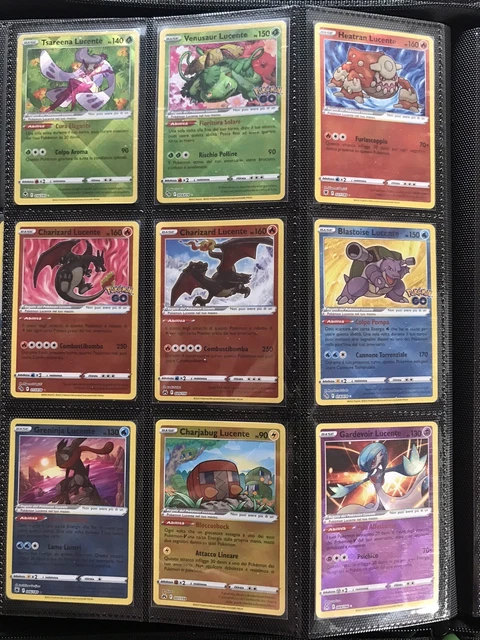 SET COMPLETO 16 CARTE POKEMON LUCENTI SHINY CON 2 CHARIZARD - ITALIANE ...