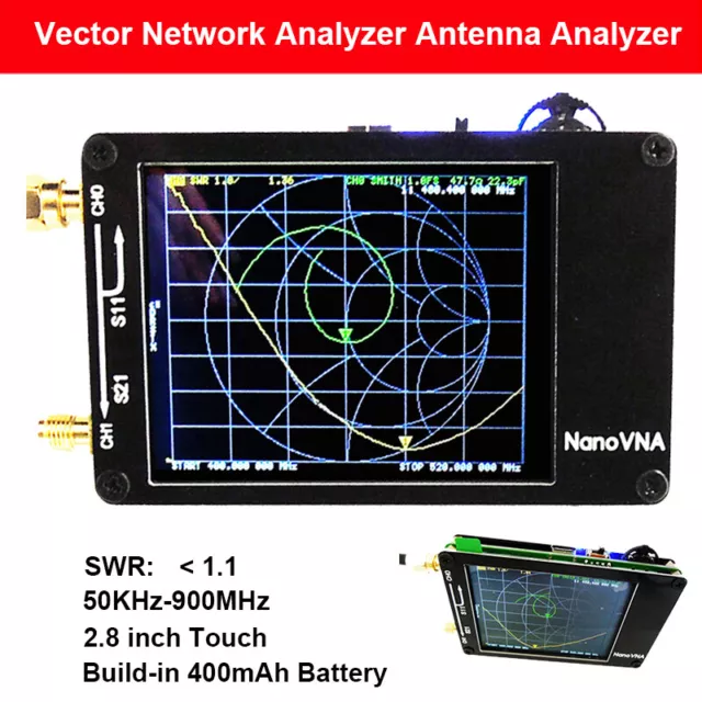 Nanovna 50KHz-900MHz Vector Network Analyzer UV UHF VHF VNA HF Antenna Analyzer