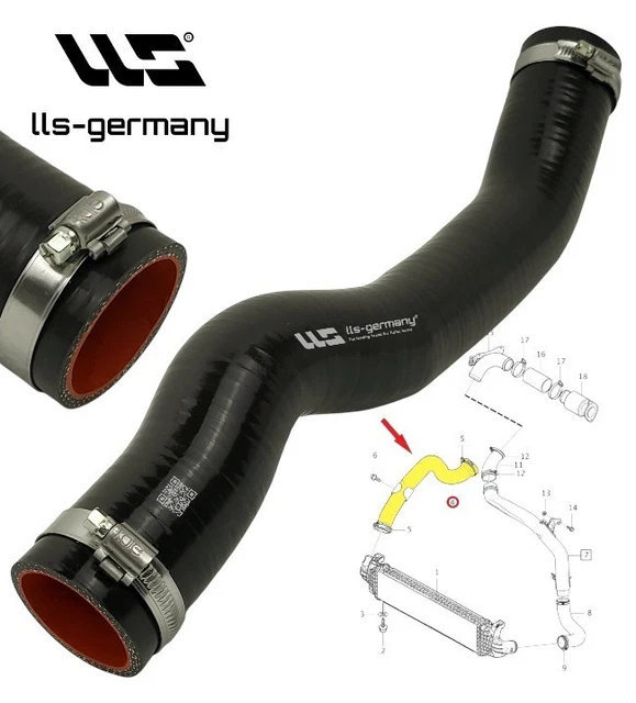 LADELUFTSCHLAUCH FÜR Volvo S60 S80 S90 V60 V70 V90 Xc60 Xc90 2.0 D4,D5