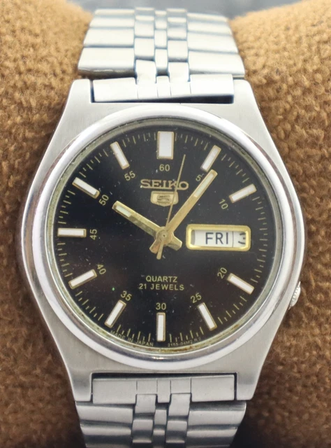 Vintage Seiko 5 Automatic 21J D/D 7s26 Recently Service Good Condition Men Watch