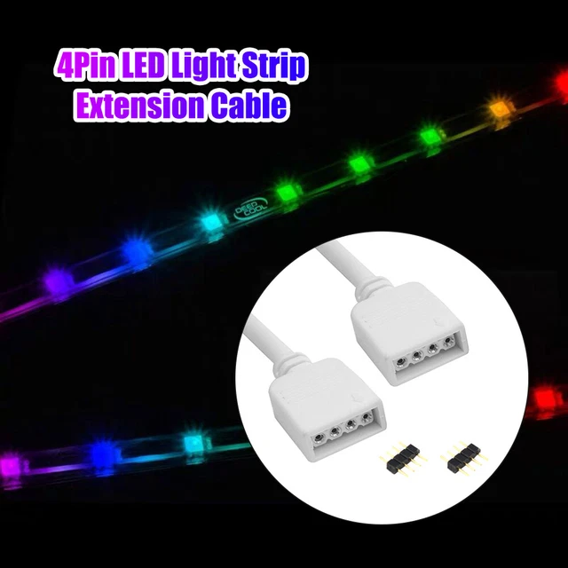 LED LIGHT STRIP Extender Wire RGB 4Pin/5Pin Lamp Bar Extension Cable ...