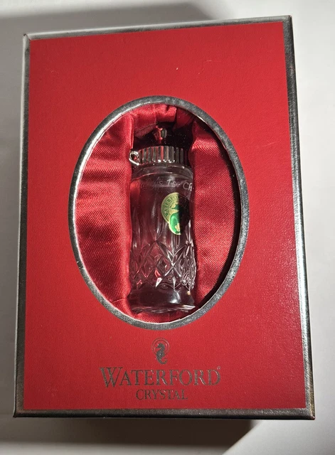 2004 Waterford Crystal Baby First Christmas Bottle Ornament Orig Box Germany DJ8