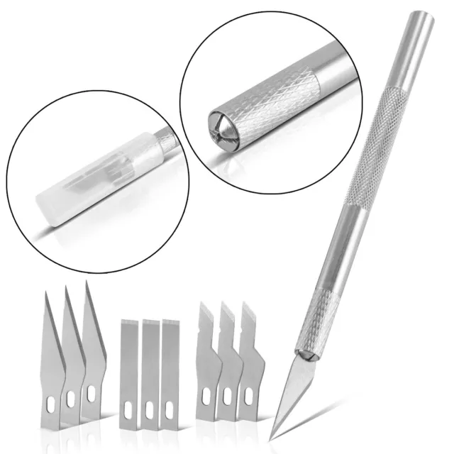 STAHLWERK Scalpel Set Cutter Couteau de bricolage avec lames de précision