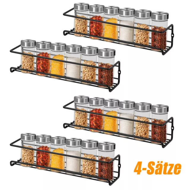 4x Gewürzstreuer Gewürzglas Edelstahl Vorratsgläser Salzstreuer Gewürzdosen