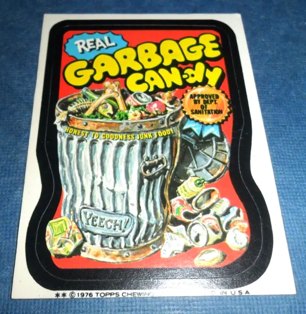 1976 1977 TOPPS WACKY PACKAGES 16th SERIES 16 REAL GARBAGE CANDY EX TO MINT