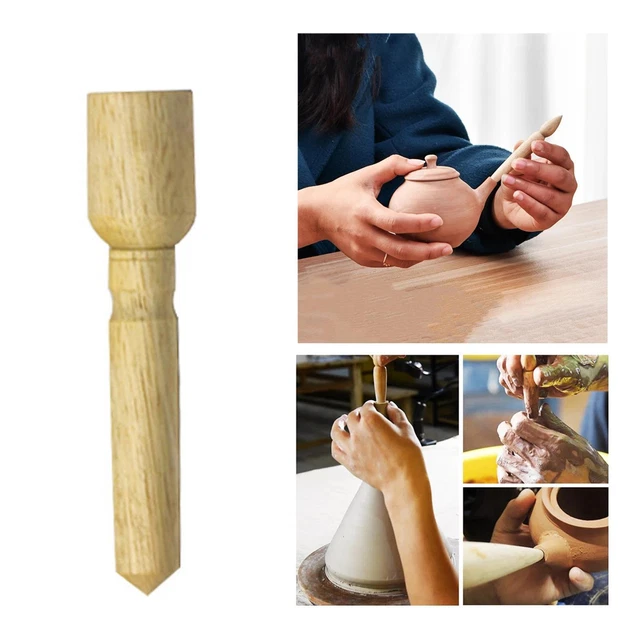 Punch in legno Arts Craft Project Clay Double Head Ceramica Teiera Beccuccio