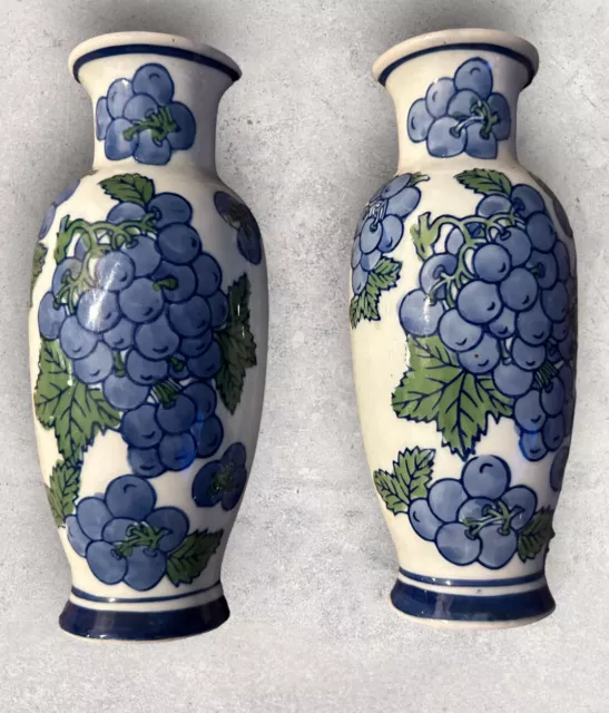 Hermitage pottery Porcelain Wall Vase - set of 2