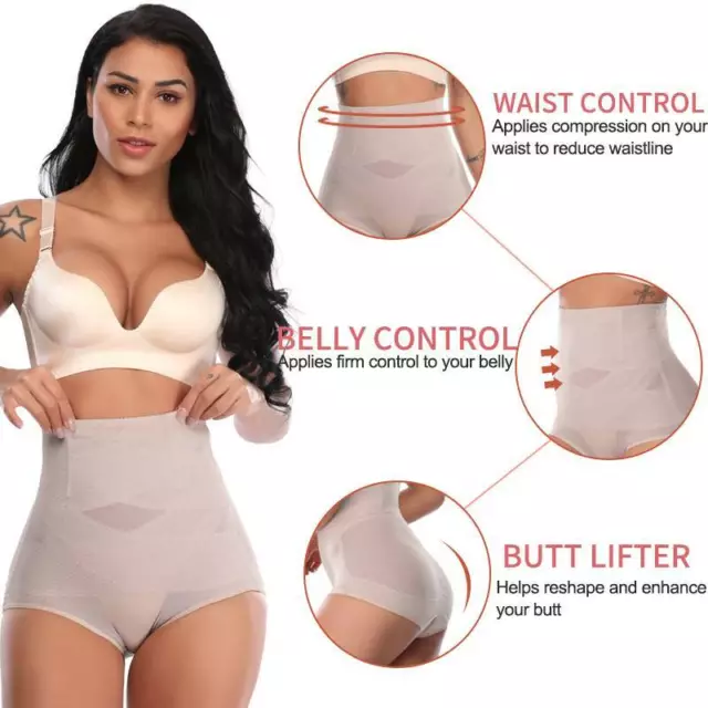 Women High Waist Slimming Tummy Control Knickers Shaper Briefs Underwear Panty 3