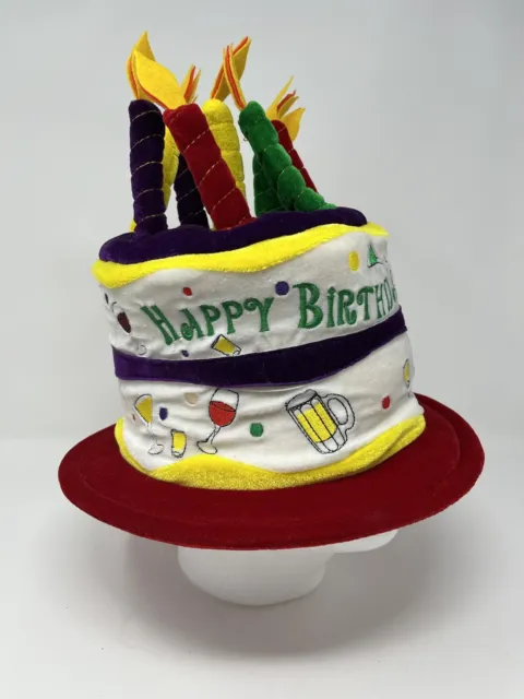 Elope Adjustable One Size Birthday Cake Plush Hat Beer Mug Shot Glass Martini