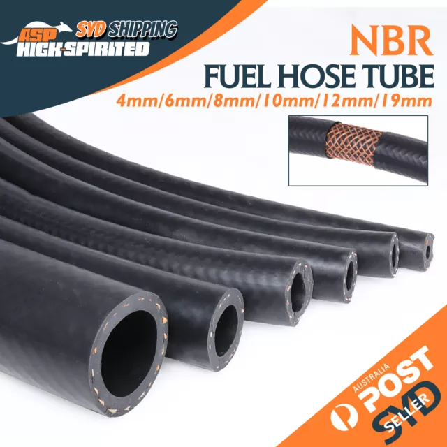 Durable Flexible Reinfored Oil Hose Automtive Rubber Fuel Line Tube Replacement