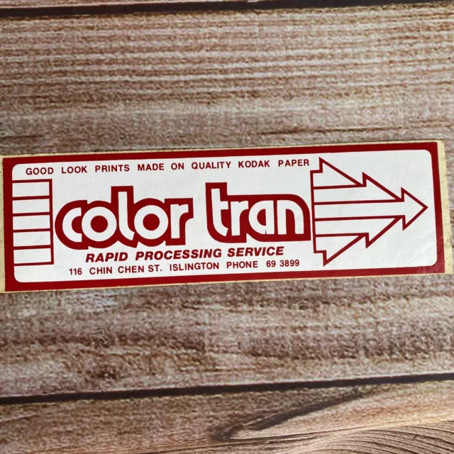 Vintage Sticker ~ Color Tran ~ Printing Advertising ~ Unused Original