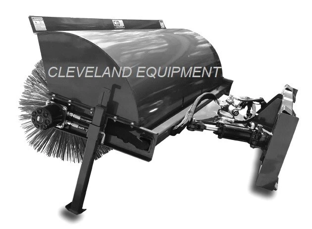 NEW 72" CID HYDRAULIC ANGLE BROOM ATTACHMENT Bobcat Skid Steer Street Sweeper 6'
