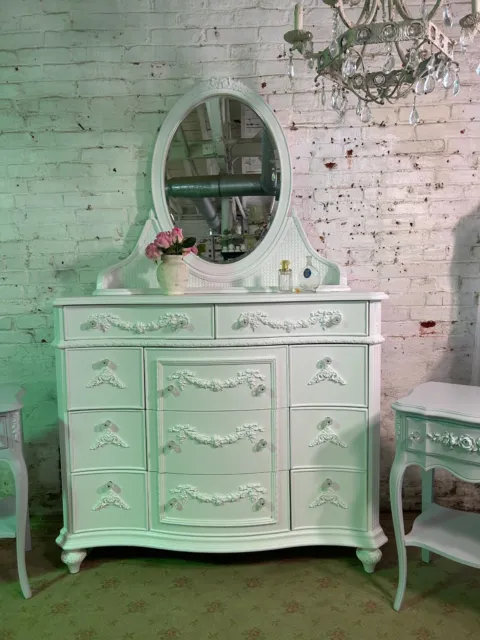 Painted Cottage Chic Shabby Romantic French Dresser