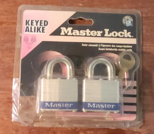 Master Lock #3 0673 Key Set Of 2 Key Alike With Only 1 Key
