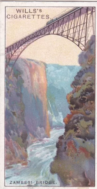 5 Zambesi Bridge, Zimbabwe  -  Engineering Wonders 1927 -  Wills Cigarette Card