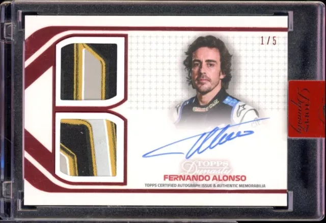 2021 Fernando Alonso Topps F1 Dynasty Dual Patch Car 1/5 #SDD-FA