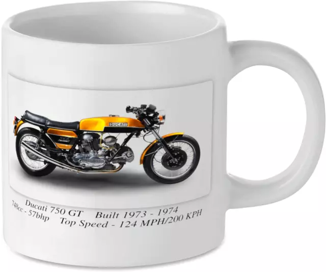 Ducati 750 GT Motorcycle Motorbike Tea Coffee Mug Biker Gift Printed UK