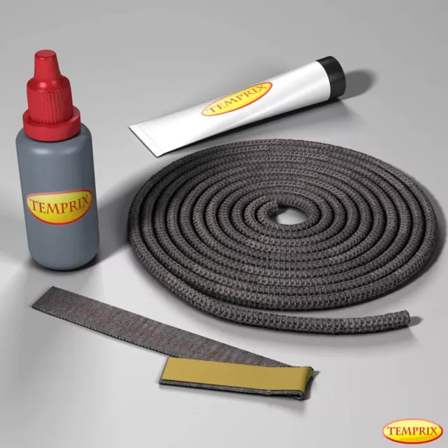 Temprix Cheminée & Four Joint Résistant au Feu Cordon D'Étanchéité Ø 6 MM Rond 5
