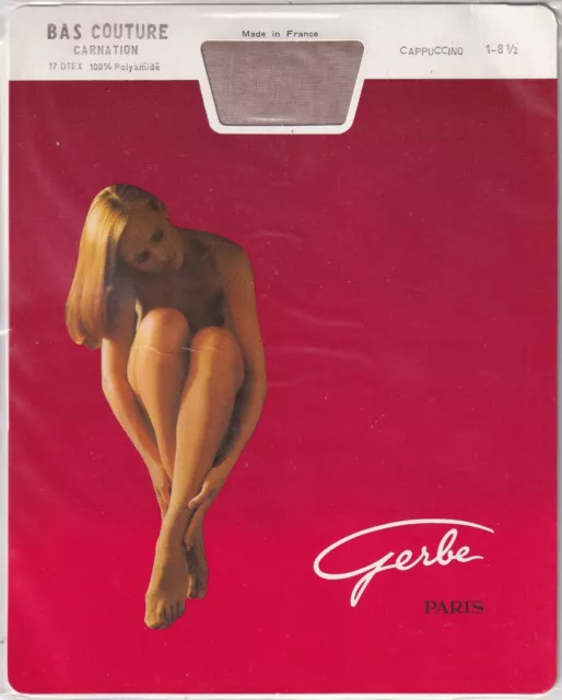 Bas couture GERBE CARNATION 15 D 4 coloris 2 tailles. Fully Fashioned Stockings.