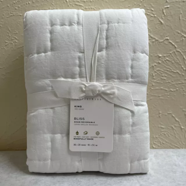 Pottery Barn Bliss Handcrafted Linen/Cotton Quilt