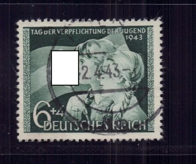 Deutsches Reich Plattenfehler Michel Nr. 843 I gestempelt + geprüft