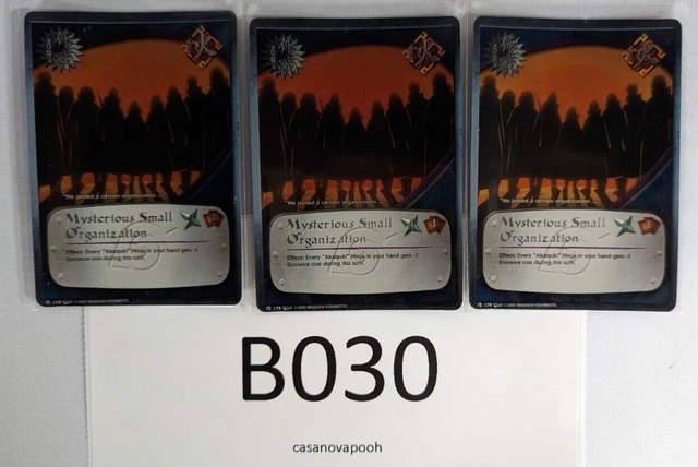 Naruto  CCG: 3x Mysterious Small Organization #M-179 Promo Cards Akatsuki