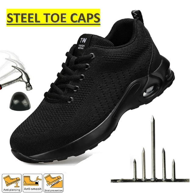 MENS WOMENS AIR Lightweight Safety Shoes Steel Toe Cap Work Trainers ...