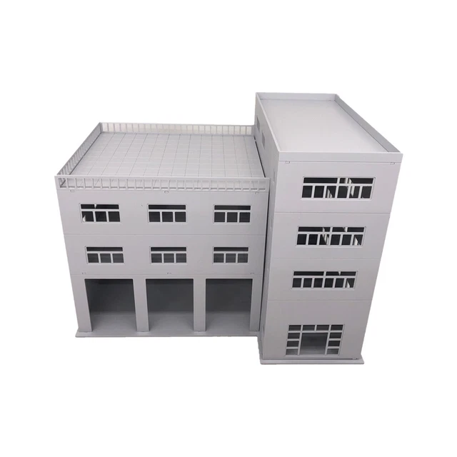 Usine De Chemin De Fer Miniature échelle Z 1:220 - Imprimée En 3D, Dimensions 72x95x61 Mm - Pour Maquettes De Train