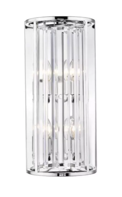 Monarch 4 Light Wall Sconce in Chrome Z-Lite Light Fixture 2