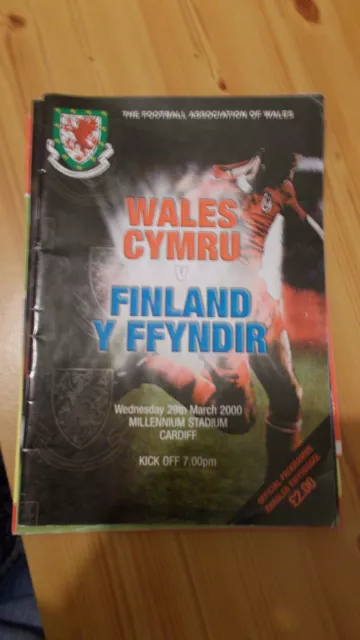 29.3.00 Wales v Finland programme Friendly