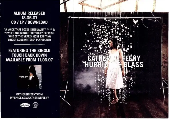 (Moj2) Magazine Advert 5X8" Catherine Feeny : Hurricane Glass Album