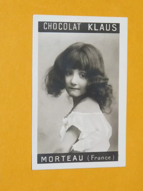 1905 Advertising Chromo Photo Chocolate Klaus Mortau France Girl
