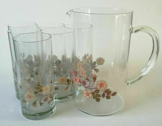 Marks and Spencer Automne Feuilles Verres Et Cruche Ensemble
