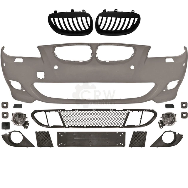 Lèvre Pare-Chocs Avant BMW E60/E61 M5 2005-2010 - Becquet Sport Glossy Black, Diffuseur Aérodynamique