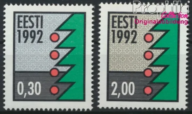 Briefmarken Estland 1992 Mi 195y-196y (kompl.Ausg.) floureszierendes Papie(88439
