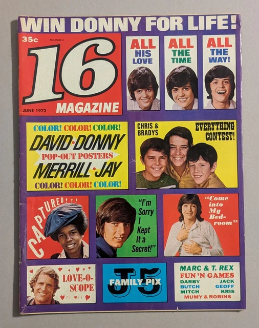 Top. Read Magazine 16 MAGAZINE - June 1972 - Jackson 5 Bradys T. Rex Osmond 70s Pop ...