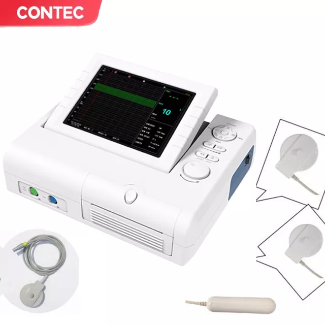 Hot Fetal Monitor Prenatal Heart FHR TOCO Fetal Movement Ultrasound,twin probe 2