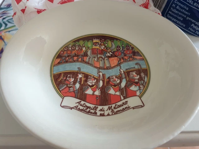 piatto ceramica de Simone autogrill montepulciano anni 80 piatto buon