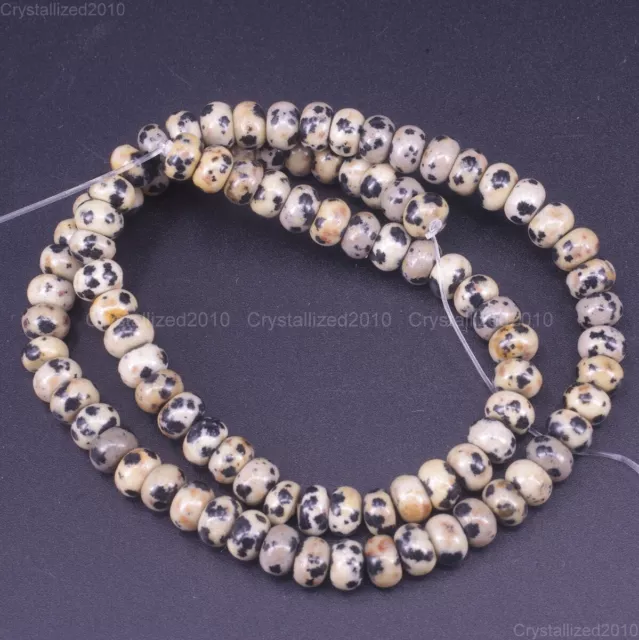 Natural Gemstones Rondelle Spacer Loose Beads 4mm x 6mm 5mm x 8mm Stone 15.5”