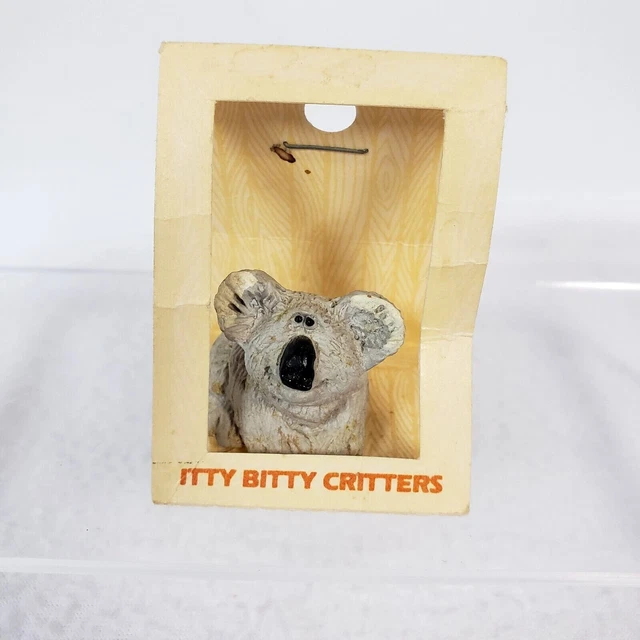 Itty Bitty Critters Koala 1982 Miniature Figurine 1" High Vintage