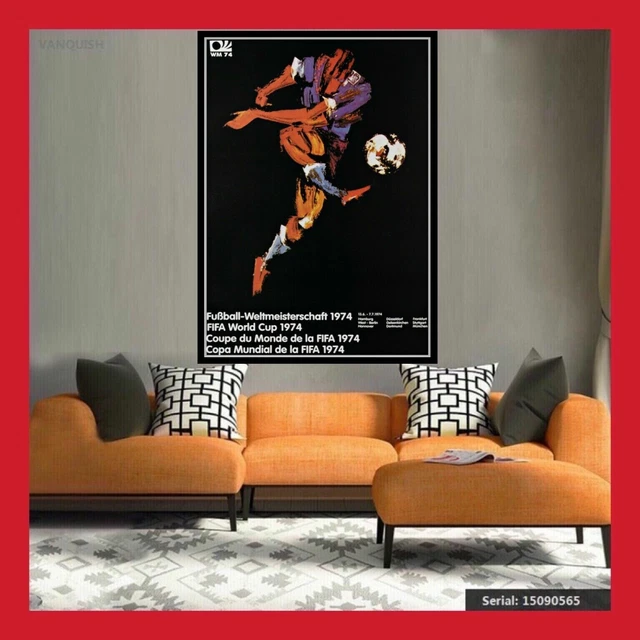 Poster / Affiche Reproduction Coupe Du Monde Suède 1958 - Thème Foot Vintage