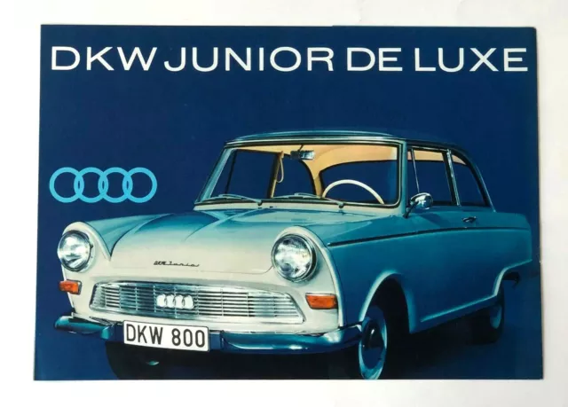 1960s DKW Junior De Luxe Sales Brochure Auto Union German Car Vintage