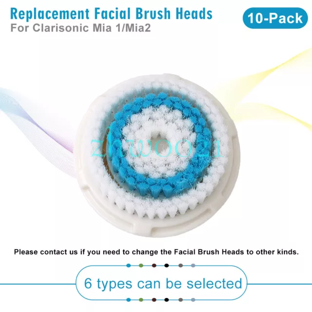 Paquete de 10 cabezales de cepillo facial de repuesto de poros profundos sensibles para Clarisonic Mia