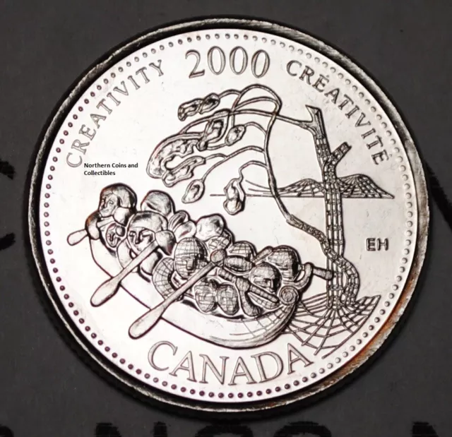 Canada 2000 October Creativity 25 cents UNC Millenium Series Canadian Quarter